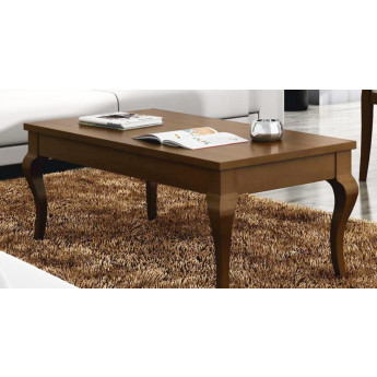 MESA DE CENTRO PATA ISABELINA Y CON LA TAPA ELEVABLE MADERA - PINO