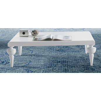 MESA DE CENTRO ELEVABLE Y CON PATAS TORNEADAS - DM