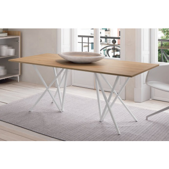 MESA DE COMEDOR MODERNA Y CON BASE METÁLICA IDEAL PARA TU SALÓN