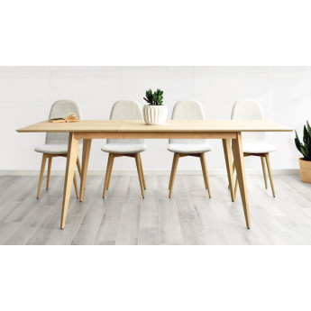 MESA PARA COMEDOR ESTILO NÓRDICO FABRICADA EN MADERA - ROBLE