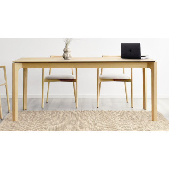 MESA DE COMEDOR ESTILO NÓRDICO MODERNO EN MADERA DE ROBLE 