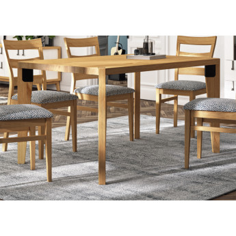 MESA DE COMEDOR FIJA ESTILO NÓRDICO MADERA NATURAL SOSTENIBLE