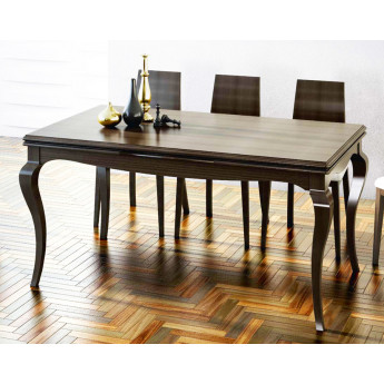 MESA PATA ISABELINA Y EXTENSIBLE CON TAPA DOBLE ALA MADERA - PINO