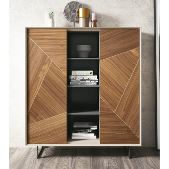 MUEBLE AUXILIAR CON 2 PUERTAS PARA SALONES DE DISEÑO CONTEMPORÁNEO