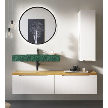 MUEBLE DE CUARTO DE BAÑO CON LAVABO FLOTANTE Y COLUMNA ALMACENAJE