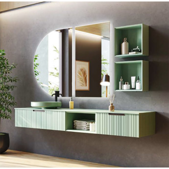 MUEBLE PARA CUARTO DE BAÑO CON DOS CAJONES Y UN PRÁCTICO HUECO