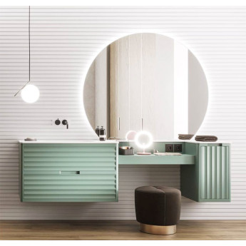 ELEGANTE MUEBLE DE BAÑO CON DOS CAJONES, TOCADOR Y UNA PUERTA