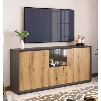 MUEBLE TV CON GRAN CAPACIDAD DE ALMACENAJE PARA SALONES MODERNOS