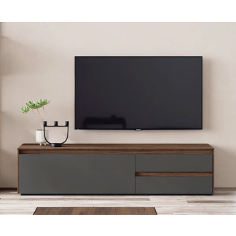 MUEBLE TV MODERNO CON OPCIONES DE PUERTA ABATIBLE Y CAJONES