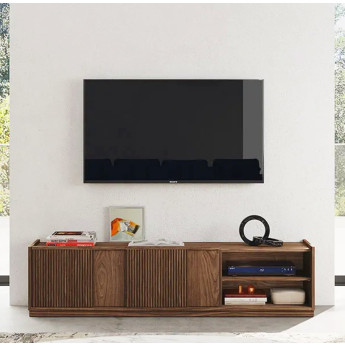 MUEBLE DE TV CON PUERTAS DE DISEÑO MODERNO Y GRAN ALMACENAJE