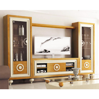 MUEBLES DE SALÓN CON 2 VITRINAS Y MUEBLE DE TV.