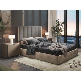 DORMITORIO CONTEMPORÁNEO MODULAR CON CABECERO TAPIZADO