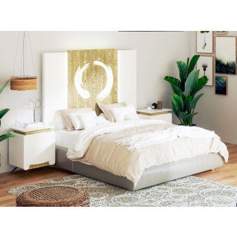 MUEBLES DORMITORIO CABECERO CALADO CON DETALLE MINIMALISTA - DM