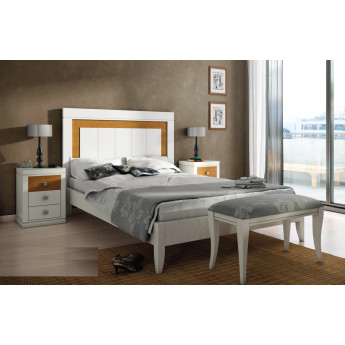 DORMITORIO CAMA CON BANCADA DE MADERA - HAYA