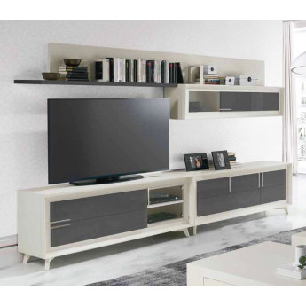 MUEBLE DE SALÓN CON BALDAS Y MÓDULO MINIBAR - DM