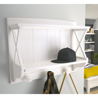 PERCHERO DE MADERA NATURAL PARA COLGAR EN PARED EN LA ENTRADA