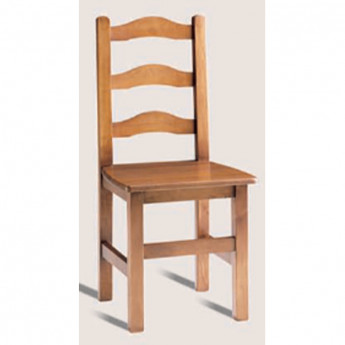 SILLA 3 CERCHAS CON ASIENTO DE MADERA - PINO