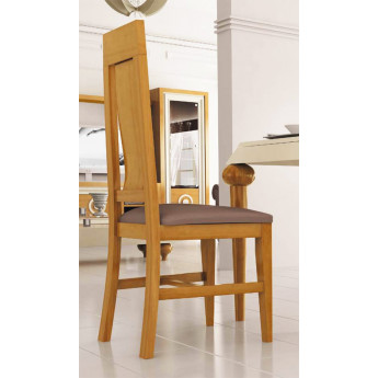 SILLA CON RESPALDO MADERA PARA SALÓN MADERA - PINO