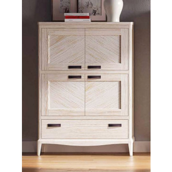VITRINA MODERNA Y ELEGANTE CON 2 PUERTAS Y 1 CAJÓN MADERA
