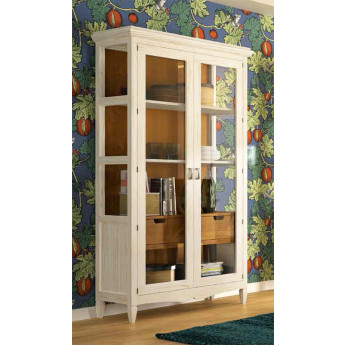 VITRINA AUXILIAR CON 2 PUERTAS EN MADERA DE ORIGEN SOSTENIBLE