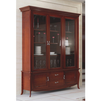 VITRINA DE ESTILO CLÁSICO PARA SALONES MADERA - PINO