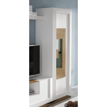 VITRINA DE DISEÑO 1 PUERTA MADERA - ROBLE