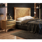 conjunto mesita noche estriada madera