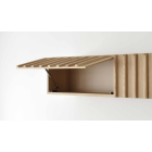 Detalle interior y apertura puerta alistonada mueble alto colgado con pistón