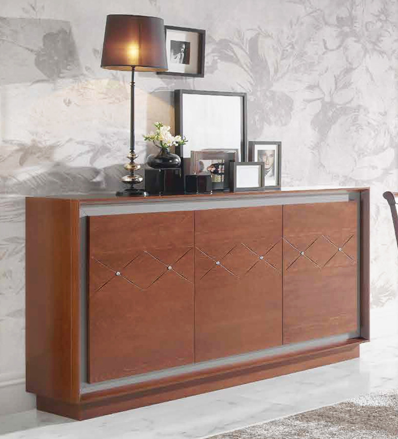 Mobiliario de salón con aparador y vitrina a juego en madera haya Adesivo De Unha Infantil Frozen ~ Mobiliario de salón con aparador y vitrina a juego en madera haya
