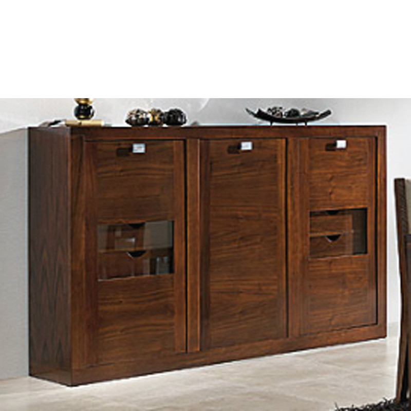 Mueble Aparador con 3 Puertas en Madera de Nogal Armario Branco E Vermelho ~ Mueble Aparador con 3 Puertas en Madera de Nogal