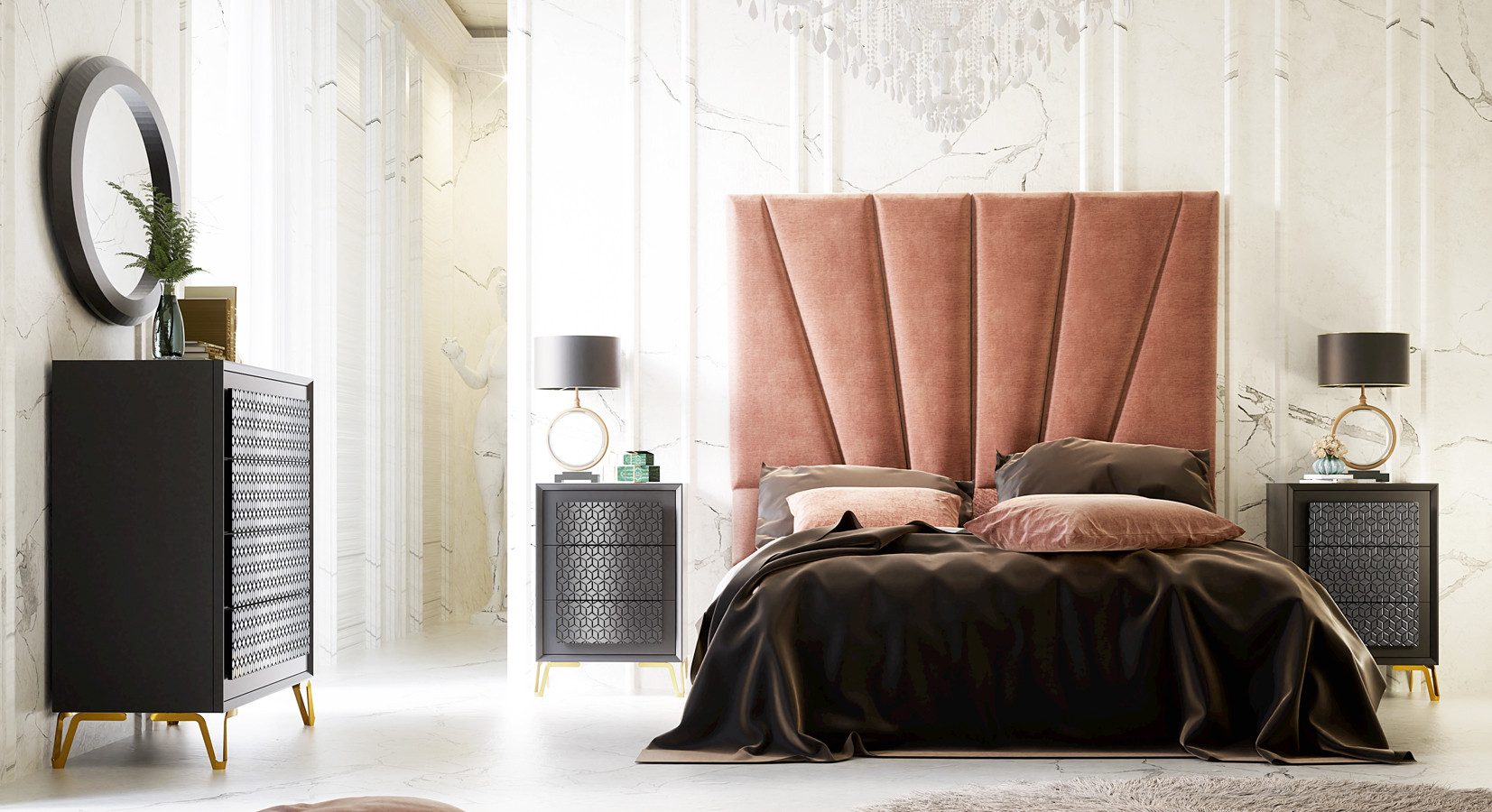 MESITA DE NOCHE para dormitorios con muebles de diseño moderno