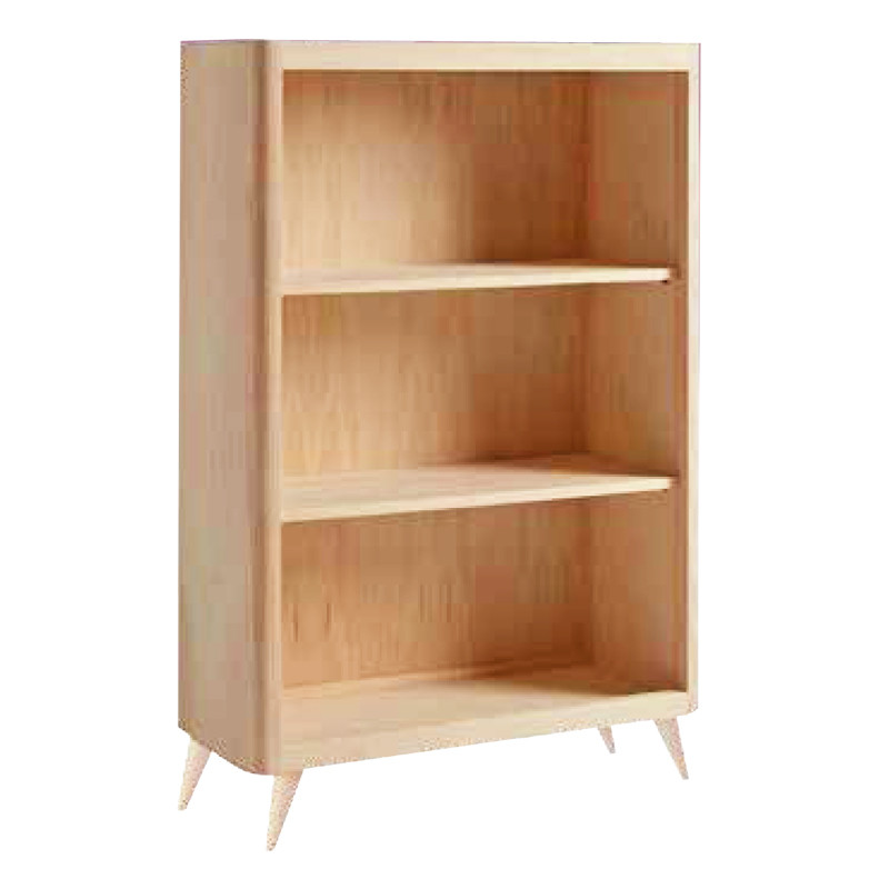 Librería baja para salones con patas estilo vintage