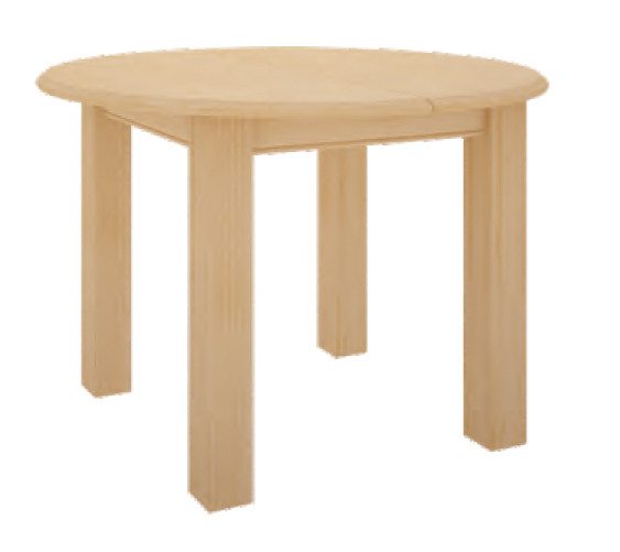 Mesa de comedor redonda y ampliable en madera maciza Mesa de comedor redonda y ampliable en madera maciza