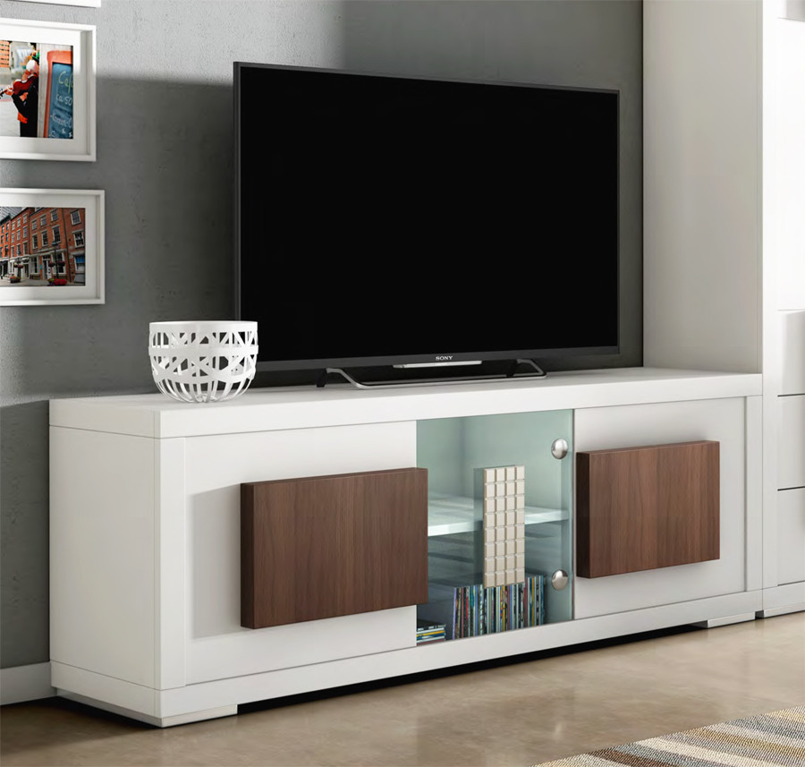 Composición salón con vitrinas, módulo tv, vajillero, mesa de centro y  aparador color M348-M478. Merkamueble