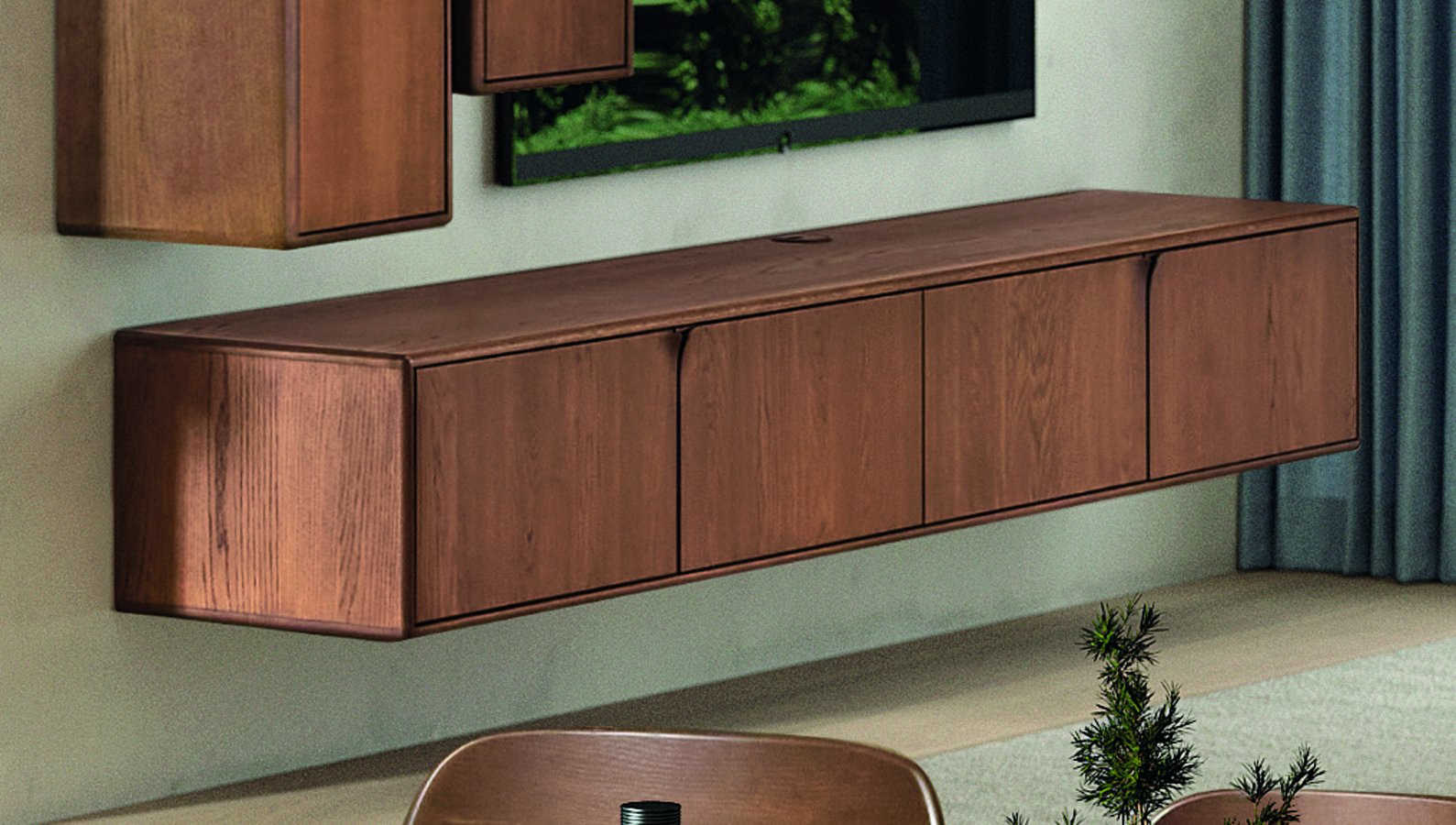 Gabinete Flotante Para Tv SZKTHD Mueble De TV Suspendido Mueble De TV  Montado En La Pared Consola Multimedia Mueble De Almacenamiento Flotante De  Madera Para Sala De Estar Material De Madera De, image size:1589x900