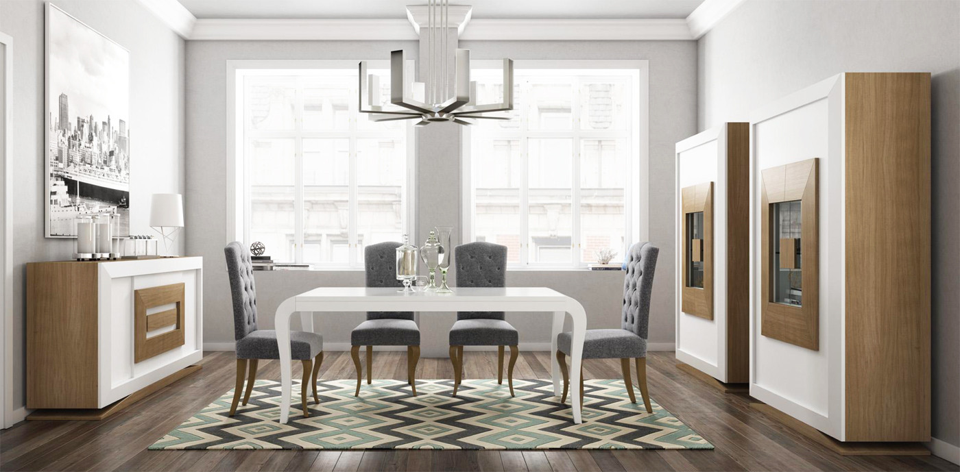 Aparador con cajón interior oculto y 4 puertas correderas