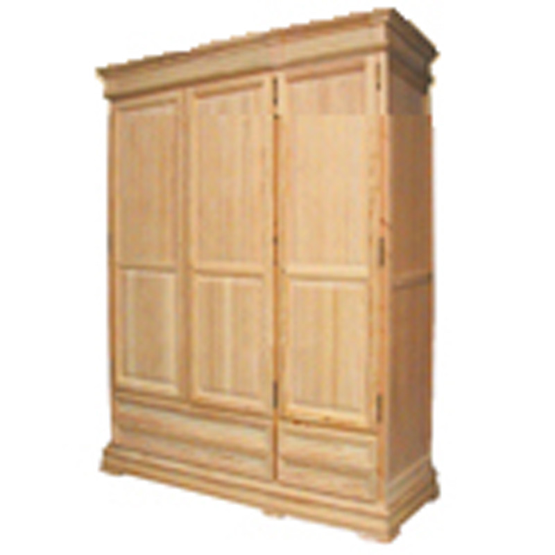 Armario fabricado en madera de pino para dormitorios clásicos