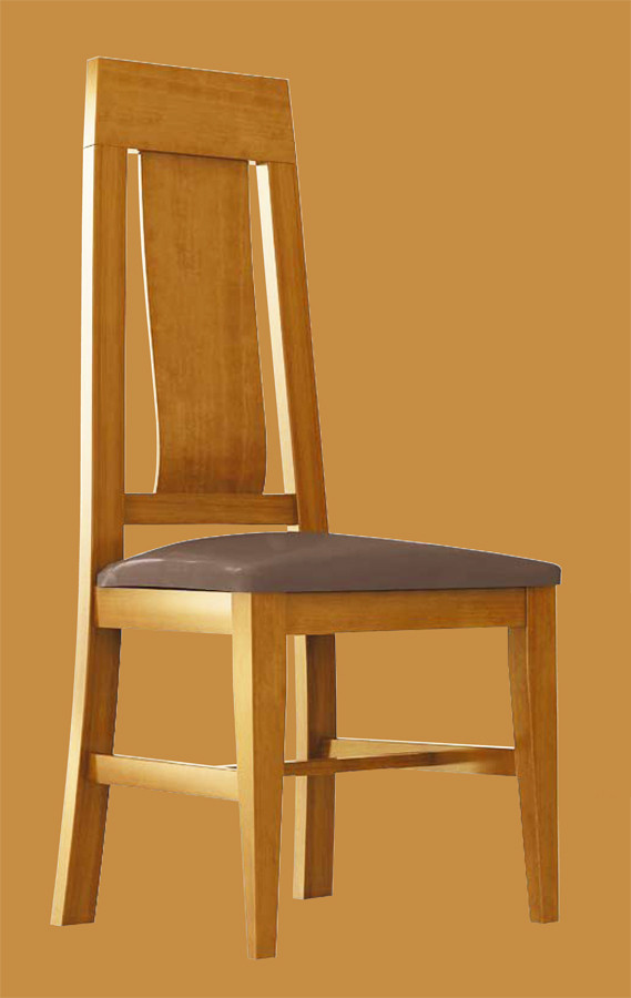 ▷ SILLA MODERNA CON RESPALDO EN MADERA DE PINO MACIZO