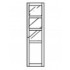1 Puerta con barras horizontales: