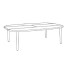 Mesa de 240x108 cm. ampliable a 240x164 cm.